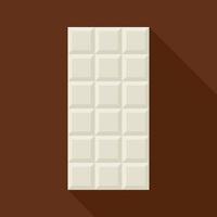 Weiß Schokolade Bar mit Schatten auf braun Hintergrund vektor