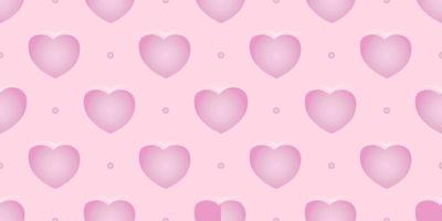 nahtlos Muster im ein einfach Stil. Herzen Ornament auf ein Rosa Hintergrund. das Konzept von Romantik. vektor