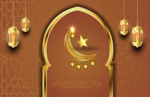 eid mubarak bakgrund i lyx stil vektor illustration