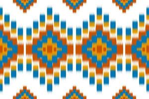 ethnisches ikat-nahtloses muster im stammes-. amerikanischer, mexikanischer Stil. Aztekischer geometrischer Ornamentdruck. vektor