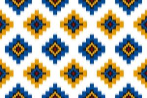 etnisk ikat sömlös mönster i stam. aztec geometrisk etnisk prydnad skriva ut. ikat mönster stil. vektor