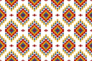 ethnisches ikat-nahtloses muster im stammes-. Aztekischer geometrischer ethnischer Ornamentdruck. Ikat-Musterstil. vektor