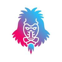 Mandrill-Vektor-Symbol vektor