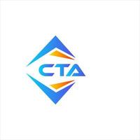 cta abstrakt teknologi logotyp design på vit bakgrund. cta kreativ initialer brev logotyp begrepp. vektor