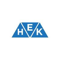 ehk triangel form logotyp design på vit bakgrund. ehk kreativ initialer brev logotyp begrepp. vektor