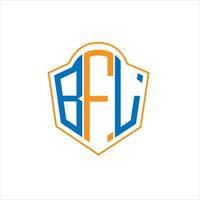 bfl abstrakt monogram skydda logotyp design på vit bakgrund. bfl kreativ initialer brev logotyp. vektor