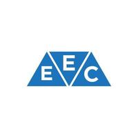 eec Dreieck gestalten Logo Design auf Weiß Hintergrund. eec kreativ Initialen Brief Logo Konzept. vektor
