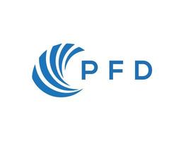 pfd Brief Logo Design auf Weiß Hintergrund. pfd kreativ Kreis Brief Logo Konzept. pfd Brief Design. vektor