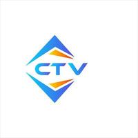 ctv abstrakt Technologie Logo Design auf Weiß Hintergrund. ctv kreativ Initialen Brief Logo Konzept. vektor