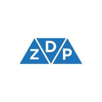 dzp triangel form logotyp design på vit bakgrund. dzp kreativ initialer brev logotyp begrepp. vektor