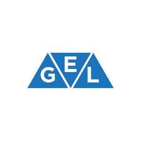 egl Dreieck gestalten Logo Design auf Weiß Hintergrund. egl kreativ Initialen Brief Logo Konzept. vektor