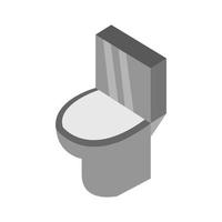 isometrische Toilette auf weißem Hintergrund vektor