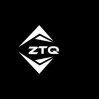 ztq abstrakt Technologie Logo Design auf schwarz Hintergrund. ztq kreativ Initialen Brief Logo Konzept. vektor