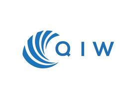 qiw Brief Logo Design auf Weiß Hintergrund. qiw kreativ Kreis Brief Logo Konzept. qiw Brief Design. vektor