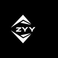 zyy abstrakt teknologi logotyp design på svart bakgrund. zyy kreativ initialer brev logotyp begrepp. vektor