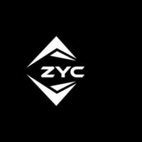 zyc abstrakt teknologi logotyp design på svart bakgrund. zyc kreativ initialer brev logotyp begrepp. vektor