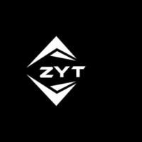 zyt abstrakt teknologi logotyp design på svart bakgrund. zyt kreativ initialer brev logotyp begrepp. vektor