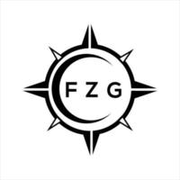 fzg abstrakt Technologie Kreis Rahmen Logo Design auf Weiß Hintergrund. fzg kreativ Initialen Brief Logo. vektor