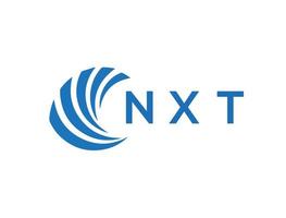 nxt brev logotyp design på vit bakgrund. nxt kreativ cirkel brev logotyp begrepp. nxt brev design. vektor