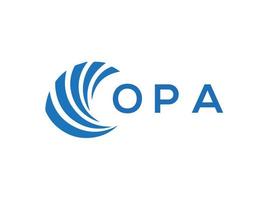 Opa Brief Logo Design auf Weiß Hintergrund. Opa kreativ Kreis Brief Logo Konzept. Opa Brief Design. vektor