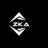 zka abstrakt Technologie Logo Design auf schwarz Hintergrund. zka kreativ Initialen Brief Logo Konzept. vektor