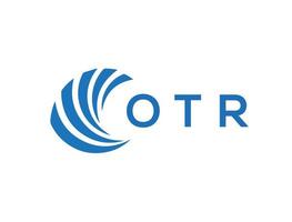 otr brev logotyp design på vit bakgrund. otr kreativ cirkel brev logotyp begrepp. otr brev design. vektor