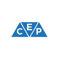 ecp Dreieck gestalten Logo Design auf Weiß Hintergrund. ecp kreativ Initialen Brief Logo Konzept. vektor