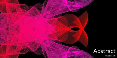 modern abstrakt bakgrund med vågiga linjer i lila och röda graderingar vektor