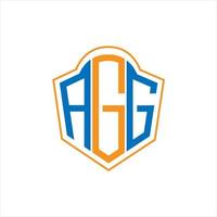 ag abstrakt Monogramm Schild Logo Design auf Weiß Hintergrund. ag kreativ Initialen Brief Logo. vektor