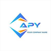apy abstrakt Technologie Logo Design auf Weiß Hintergrund. apy kreativ Initialen Brief Logo Konzept. vektor