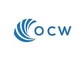 Okw Brief Logo Design auf Weiß Hintergrund. Okw kreativ Kreis Brief Logo Konzept. Okw Brief Design. vektor