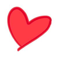 Herz gestalten Vektor. Liebe Illustration. Hand gezeichnet Design zum Valentinstag Tag Karte Hintergrund. vektor