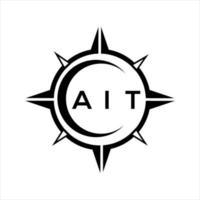 ait abstraktes Monogramm-Schild-Logo-Design auf weißem Hintergrund. ait kreatives Initialen-Buchstaben-Logo. vektor