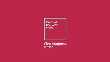 Färg av de år 2023. viva magenta Färg bakgrund. vektor