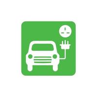 elektrisch Auto aufladen Symbol Symbol. ev aufladen Bahnhof. Vektor
