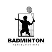 Badminton Logo, Sport Ast Design, Vektor abstrakt Badminton Spieler Silhouette Sammlung