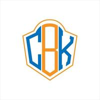 cbk abstrakt monogram skydda logotyp design på vit bakgrund. cbk kreativ initialer brev logotyp. vektor