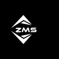 zms abstrakt Technologie Logo Design auf schwarz Hintergrund. zms kreativ Initialen Brief Logo Konzept. vektor