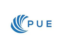 pue Brief Logo Design auf Weiß Hintergrund. pue kreativ Kreis Brief Logo Konzept. pue Brief Design. vektor