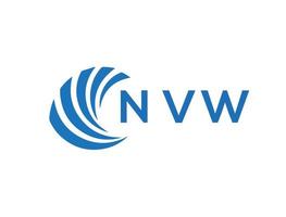 nvw Brief Logo Design auf Weiß Hintergrund. nvw kreativ Kreis Brief Logo Konzept. nvw Brief Design. vektor