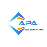 apa abstrakt Technologie Logo Design auf Weiß Hintergrund. apa kreativ Initialen Brief Logo Konzept. vektor