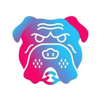 Bulldogge-Vektor-Symbol vektor