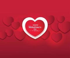 Valentinstag Hintergrund mit roten Herzen vektor