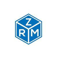 zrm brev logotyp design på vit bakgrund. zrm kreativa initialer bokstavslogotyp koncept. zrm bokstavsdesign. vektor