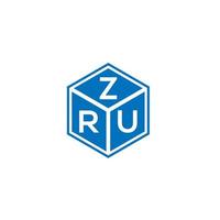 zru-Brief-Logo-Design auf weißem Hintergrund. zru kreative Initialen schreiben Logo-Konzept. zru Briefgestaltung. vektor