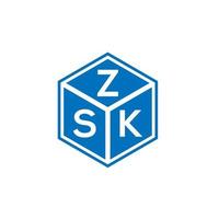 zsk-Buchstaben-Logo-Design auf weißem Hintergrund. zsk kreative Initialen schreiben Logo-Konzept. zsk Briefgestaltung. vektor