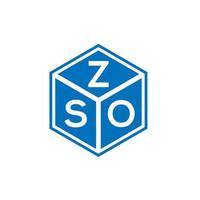 zso brev logotyp design på vit bakgrund. zso kreativa initialer bokstavslogotyp koncept. zso bokstavsdesign. vektor