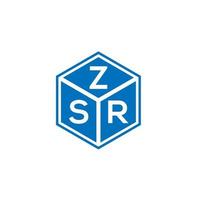 zsr brev logotyp design på vit bakgrund. zsr kreativa initialer bokstavslogotyp koncept. zsr bokstavsdesign. vektor