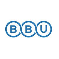 bbu brev logotyp design på vit bakgrund. bbu kreativa initialer bokstavslogotyp koncept. bbu bokstavsdesign. vektor