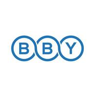 bby brev logotyp design på vit bakgrund. bby kreativa initialer brev logotyp koncept. bby bokstavsdesign. vektor